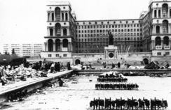 вид на площадь Ленина Баку 1988г. после беспорядков